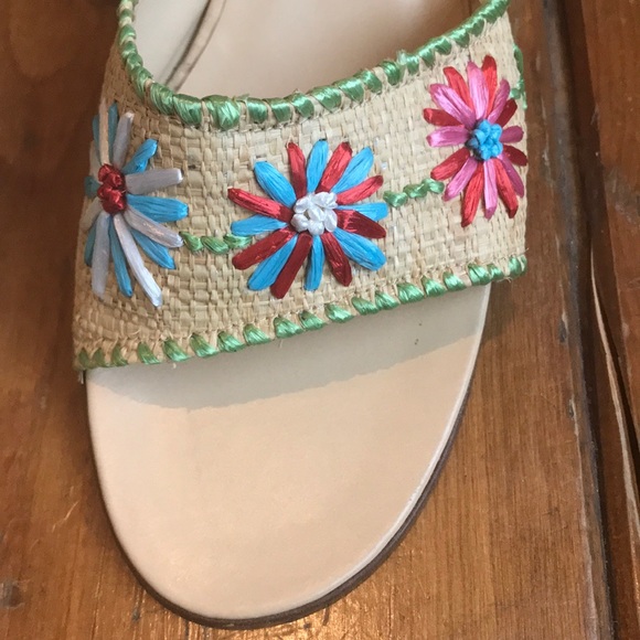 ISAAC Tavia Straw/ nude sandals - Picture 2 of 6